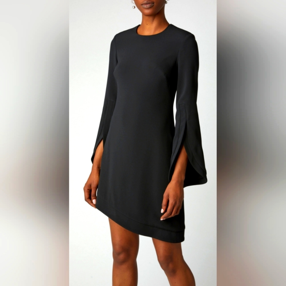 Brandon Maxwell Asymmetric Crepe Mini Dress size 10